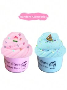 2 Packs Butter Slime Kit With Random Accessories,scented Diy Slime Supplies For Girls And Boys, Stress Relief Toy For Kids Education, Party Favor, Gift And Birthday - Multicolor - View 1