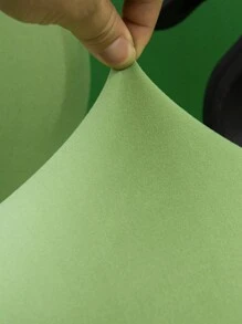 1pc Solid Color Milk Silk Chair Cover For Shell Chair - Olive Green - View 7