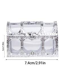 1入組貓樣式糖果盒 - 銀色 - 查看 2