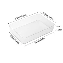 1pc Transparent Drawer Organizer, Divided Storage Box, Small Desk Storage Box, Combination And Matching, Classification Sorting Box Decorations Decor Festival Decor Room Decor Home Decor Decor Bedroom Decor Dress Pants Shoes Jeans Boots Skirtbedroom,Organizer,Organiser,Home Storage,White T Shirt Women,Black Pants Women,Ladies Winter Clothes,Dress,Winter Clothes For Ladies,Elegant Woman Dresses,White Shirt For Ladies,Long Sleeve,White Jumpsuit For Women,Spring Dresses For Women,Spring Outfits For Women,Spring,Spring Clothes,Minimalist,Summer Tops - Clear - View 7