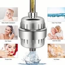 Shower Filter - Shower Head Filter For Hard Water, Softens Shower Water For Healthy Refreshing Bath - Reduces Dry Itchy Skin, Dandruff - Improves Hair Growth, Filter Cartridge - Silver - View 3