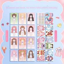 1pc Full Body Dress-Up Sticker Book For Girls, Various Princess Character Design, Makeup-Styling Diy Handmade Party Fun Activity,School Supplies,Back To School