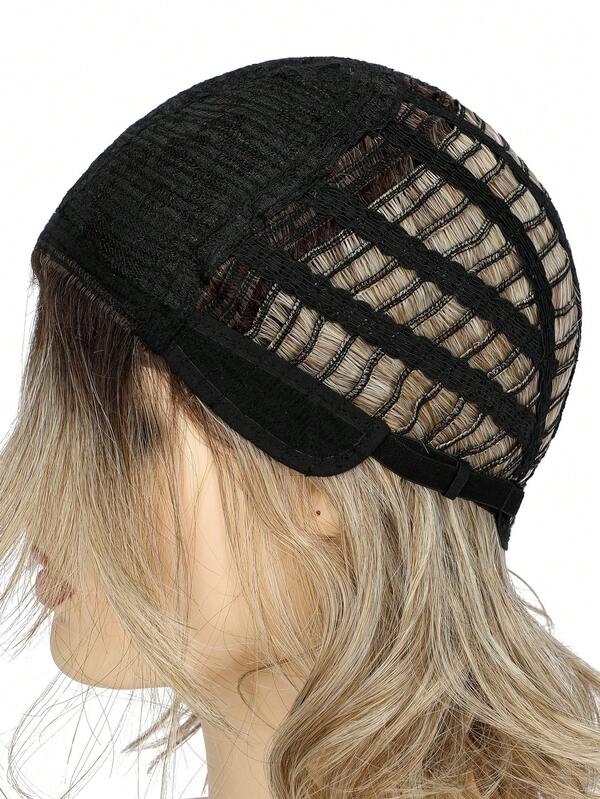 Women's Full Head Synthetic Wig, 12 Inch Short Curly Hair, Brown