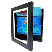 1 Piece Art Frame Photo Frame Set, A4 Size Wooden Frame, Illustration Organizer, Home And Office Art Exhibition, Oil Painting Storage Box, Picture Frame Photo Frame, Foldable Picture Frame Can Store Picture Frame, Photo, Dry Flower Decoration Picture Frame, Gift, Wall Decoration Party Decoration - Black - View 8