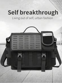 OZUKO Tactics Sling Bag For Men Waterproof Waist Pack Utility Edc Pouch Concealed Carry Shoulder Bag For Range Travel Outdoor Sports Crossbody Bag Side Bag Commute Business Holiday Essentials Lightweight Carry On For University College Students Messenger Bags Bucket Bags Halloween Men Gifts Christmas Men Bag School Bag Student Bag Book Bag Scream - Black - View 2