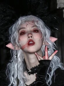 2 件裝性感可愛精靈耳朵適合派對、節慶、角色扮演配件 - 杏色 - 查看 1