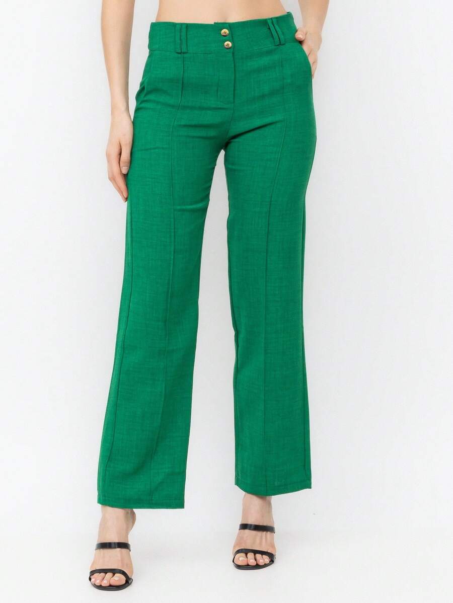 Women Pants - 綠色 - 查看 1