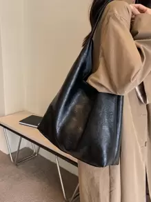 2 件套复古时尚休闲女士手提包，大容量柔软 PU 皮革单肩包适合日常、工作、学校、校园、时尚工作包女士，适合日常优雅和特殊场合