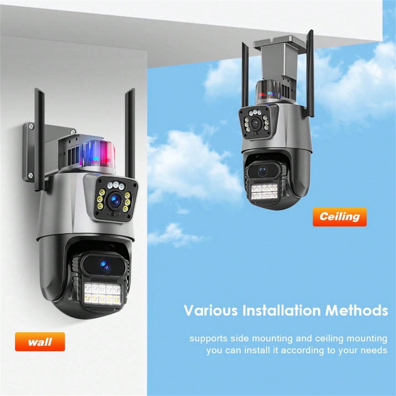 1PC Wifi IP 8MP memory card 64G 4K Security Protection Wireless ICSee