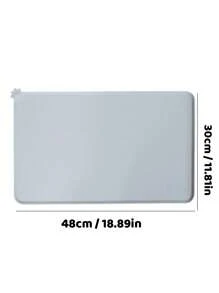 貓食墊,狗食物和水食墊,狗碗墊,寵物食物墊,地板防水狗食墊,貓食墊,狗用水碗墊,地面防水寵物墊,貓餵食墊,寵物碗墊,矽膠狗食墊,橡膠狗碗墊 - 灰色 - 查看 7