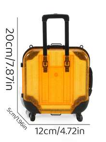 Transparent Green Suitcase Shaped Jewelry Organizer Box - Fully transparent green - View 2