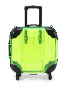 Transparent Green Suitcase Shaped Jewelry Organizer Box - Fully transparent green - View 1