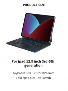 KX009 Magnetic Levitation Design Apple Magic Keyboard  With Power Display For 12.9-Inch IPad Pro (3rd, 4th,5th Generation) - US English-Black - Black - View 6