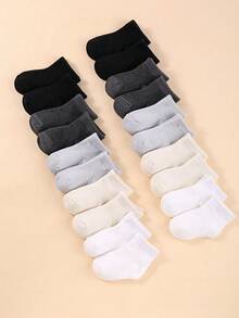 24 雙中性幼兒和嬰兒襪子 - 彩色 - 查看 2