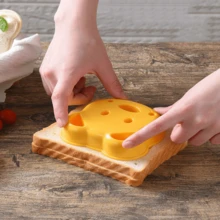1 pieza Molde de sándwich dibujos animados lindo en forma de oso con pan con - Amarillo - Ver 2