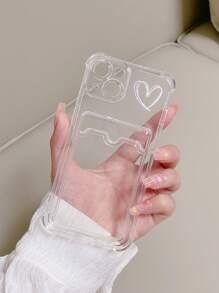 1pc Transparent Phone Case With Corner Protection, Card Insertion And Colorful Painting, Compatible With Iphone And Compatible With Samsung Phone,International Version, Not The Domestic Version - Multicolor - View 4