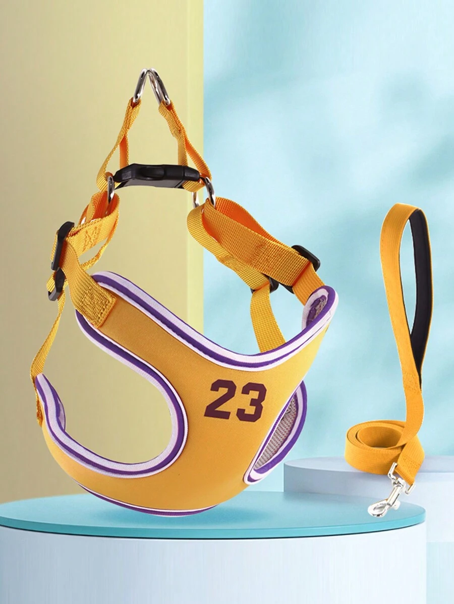 Bộ vòng cổ,  thắt lưng & dây đai cho thú cưng - Màu vàng - Xem 1