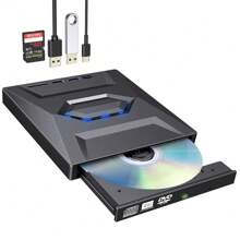 Usb 3.0 Type C外置cd Dvd Rw多功能光學驅動器,帶超級驅動器,可為筆記本電腦刻錄dvd - 黑色 - 查看 3