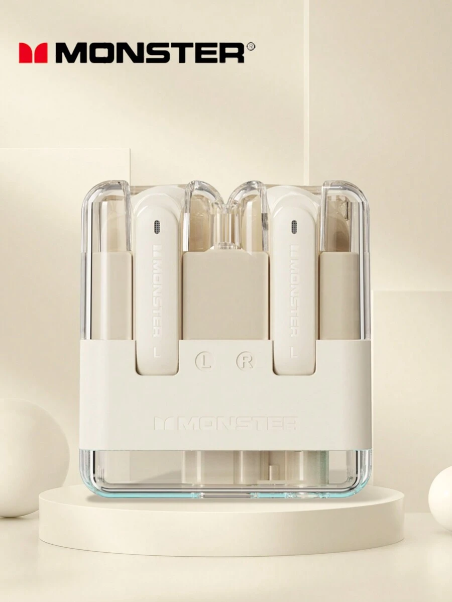 Monster XKT12 游戏耳机 无线耳机 TWS HIFI 声音 运动耳塞 降噪 300mAh - 金色 - 查看 1