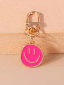 1pc Cartoon Pink Metallic Keychain For Women Suitable For Daily Use Souvenir Car Accessories Bag Charm School Cute Goth Y2k Christmas Gift Ideas Bag Accessories Lanyards With Id Holder Car Accessories Bag Charms - Hot Pink - View 1