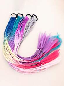 1條藍色漸變12股編織女孩髮帶/頭巾,有無盡的彩色小辮子diy髮飾 - 彩色 - 查看 5