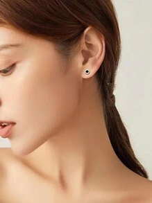 2023 Hàng mới đến Số Thiết kế Hợp thời Hoa tai Đối với phụ nữ - Bạc - Xem 10