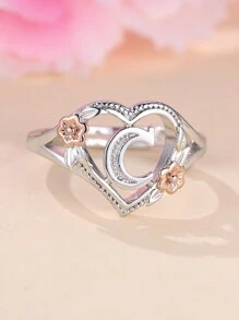 Vanel 1 Miếng Retro Phong cách cung điện Hai màu Love Tim & Hoa anh đào & Lá thư Mở  Lãng mạn Hình vẽ trái tâm Ban đầu Hoàn hảo Qủa tặng Đối với Ngày đêm , Bạn gái , , Lễ cưới Đồ trang sức - Nhiều màu - Xem 6