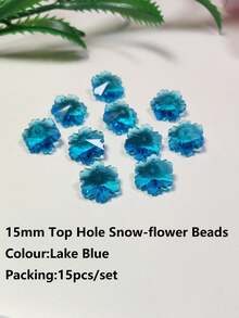 15入組15mm雜色玻璃心型/蝴蝶形吊墜/珠寶製作