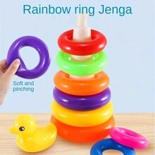 9 Layers Rainbow Stacking Tower Game Toy, Montessori Educational Toy, Gift For KidsSchool, Student,Stationery,School Supplies