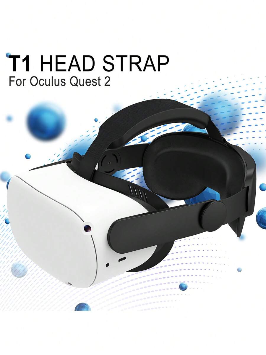 1pc Replacement Head Strap Compatible With Oculus Quest 2, Enhance Support And Comfort, Head Strap Only - Black - View 1