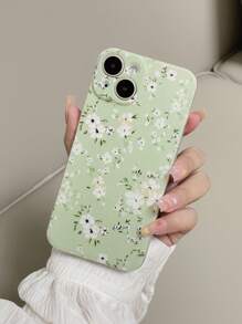 1pc Transparent TPU Anti-Drop Floral Painted Soft Phone Case Compatible With IPhone,International Version, Not The Domestic Version - Multicolor - View 3