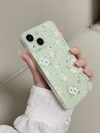 1pc Transparent Anti-Drop Colorful Painted Phone Case, Compatible With IPhone, Frosted TPU Painted Phone Cover Waterproof Shockproof Scratch Resistant