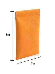 Leather Sunglasses Pouch With Spring Hook, Automatic Closure And Storage Organizer For Unisex Glasses - Olive Green - View 5