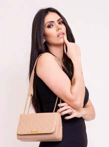 Bolsa Feminina Pequena Transversal Balada Festa Corrente Bordado Com Tampa