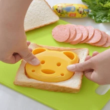 1 pieza Molde de sándwich dibujos animados lindo en forma de oso con pan con - Amarillo - Ver 1
