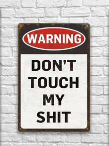 1 件復古金屬請勿觸摸我的警告標誌 8x12 英寸復古錫狗網站信息標誌 - 彩色 - 查看 1