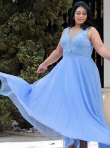 Women Dresses - Baby Blue - View 2