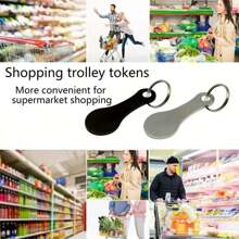 1pc Shopping Cart Token - Silver - View 3