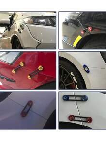 4入組jmd汽車前後擋泥板罩固定扣緊扣杠固定件 - 紅色 - 查看 2