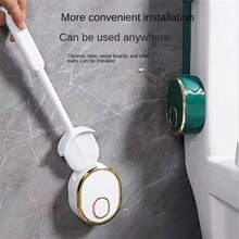 豪华款马桶清洁刷，无盲点，壁挂式设计，适用于浴室清洁