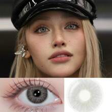 Morningcon Gray Halloween Colored Contact Lenses For Eyes Natural Contact Lens Big Beauty Pupil Degrees Prescription Myopia - Grey - View 3