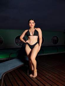 Women Two-piece Outfits - màu đen - Xem 1