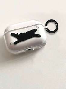 Transparent TPU Protective Case Compatible With Apple 2/3, Black Cat Design - Clear - View 4