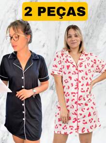 Women Nightgowns & Sleepshirts - Màu Khaki - Xem 4