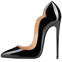 Women Classic Pointed Toe High Heels Sexy Stiletto Pumps Office Lady Casual Dress Party Prom Shoes - 黑色 - 查看 3