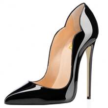 Women Classic Pointed Toe High Heels Sexy Stiletto Pumps Office Lady Casual Dress Party Prom Shoes - 黑色 - 查看 2