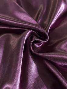 1 Vỏ chăn trơn làm bằng vải satin với kiểu dáng đơn giản và họa tiết giả lụa, thích hợp cho giường đôi Eu King Size trong phòng ngủ - pha lê màu tím - Xem 5