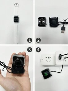 Hartslag monitor Vierkant Smartwatch - Zwart - Bekijken 6