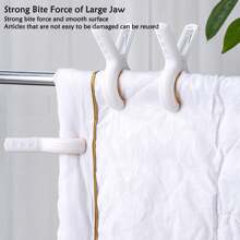 6入組毛巾夾子適用於太陽大沙灘巾夾子強的握力衣服衣夾防滑毛巾衣夾適用於太陽躺椅洗滌線洗衣水池椅子,帶拉繩收納 - 橘色 - 查看 3