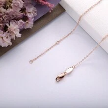 Moonmory 一件時尚真正 925 純銀紅繩吊墜項鍊女式熱藍色繩滴水水晶項鍊首飾聖誕禮物圓形寶石 18k 鍍金 - 圓形寶石 18K 鍍金 - 查看 9